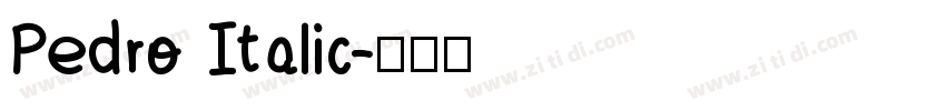Pedro Italic字体转换